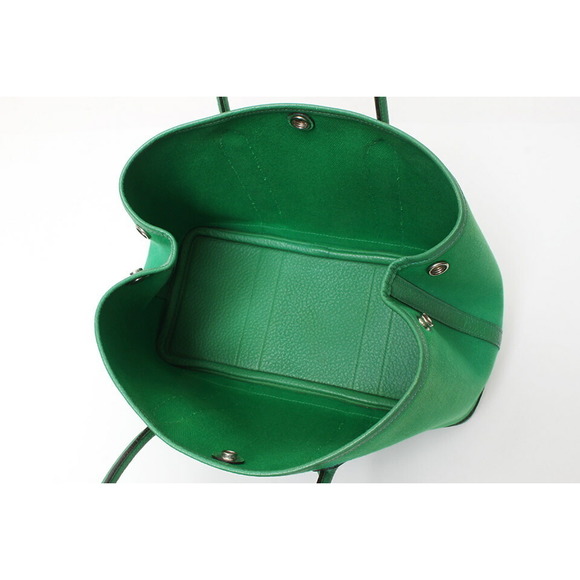 Hermes Garden Party TPM Leather Green Bag - Picture 3 of 6